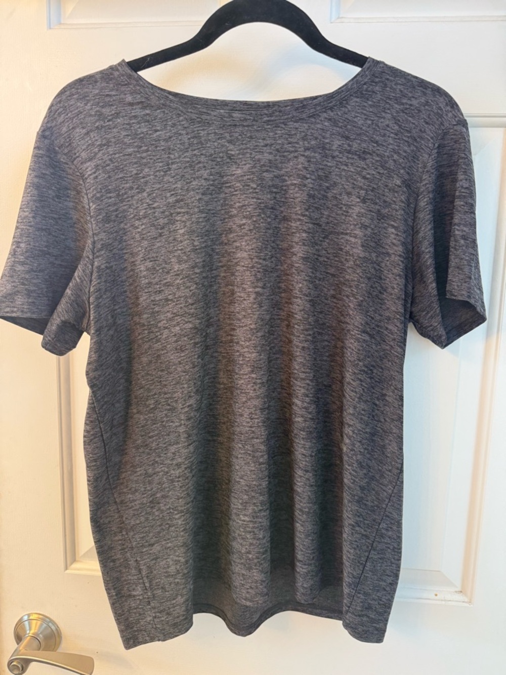 Outdoor Voices Heathered Dark Gray Short Sleeve Tee